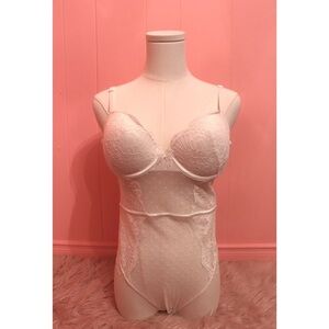 La Vie en Rose White Lace Bodysuit